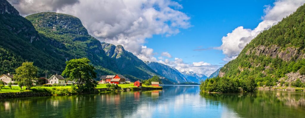 Amazing,Nature,View,With,Fjord,And,Mountains.,Beautiful,Reflection.,Location: